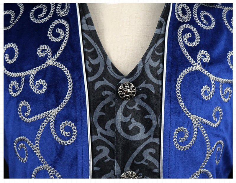 Men Medieval Steampunk Tailcoat Halloween Costumes Renaissance Pirate Vampire Gothic Jackets Vintage Warlock Frock Coat