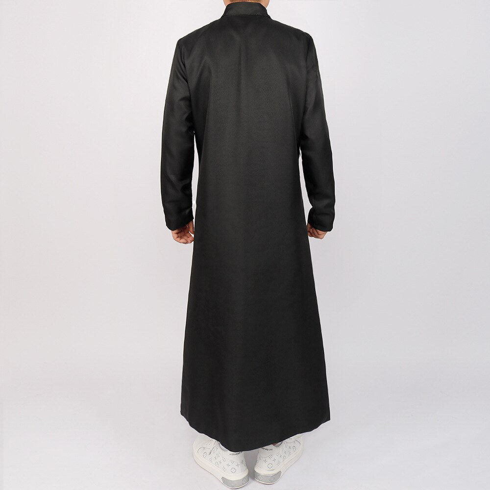 Men Medieval Monk Robe Priest Robe Halloween Cosplay Costume Cloak With Cross Long Sleeves