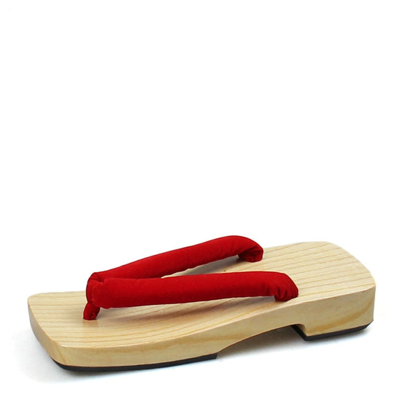 Men Japanese Geta Clogs Traditional Samurai Yukata Wooden Black Flip Flops Toe Shoes Flat Heel Oriental Sandals Slippers