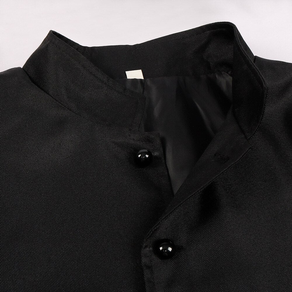 Men Medieval Monk Robe Priest Robe Halloween Cosplay Costume Cloak With Cross Long Sleeves