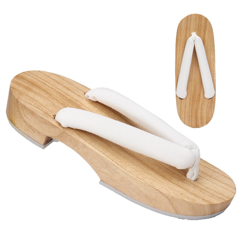 Meetlife Women Japanese Geta Clogs Traditional Samurai Solid Yukata Crude Wooden Flip Flops Toe Shoes Oriental Sandals Slippers